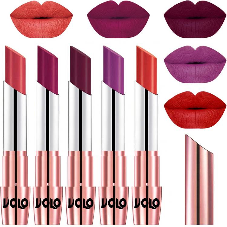 Volo 5 Pcs Long Stay lipsticks Set Creamy Matte Code-563 Price in India