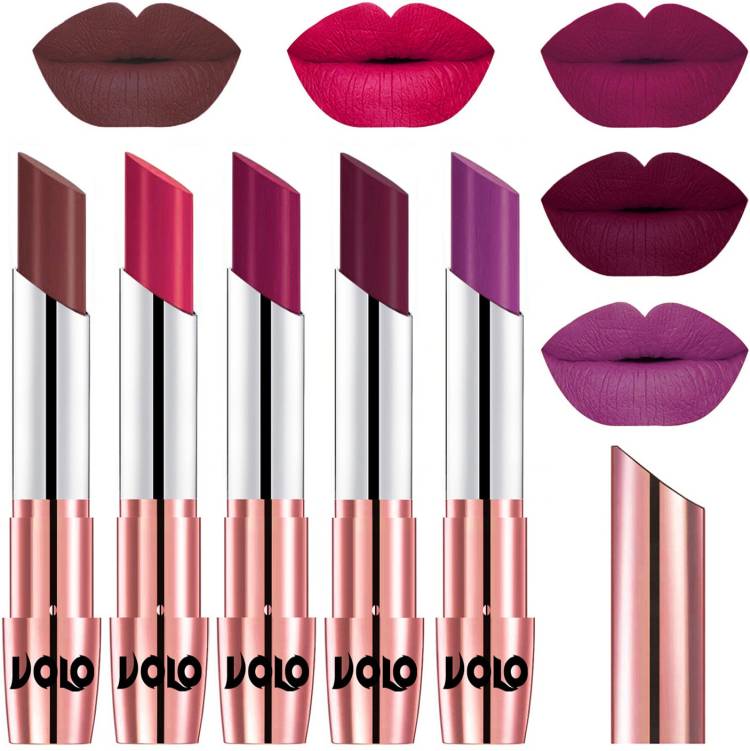 Volo 5 Pcs Long Stay lipsticks Set Creamy Matte Code-627 Price in India