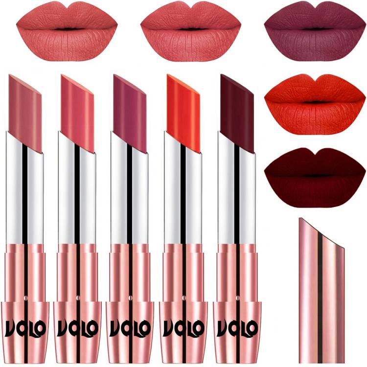 Volo 5 Pcs Long Stay lipsticks Set Creamy Matte Code-443 Price in India