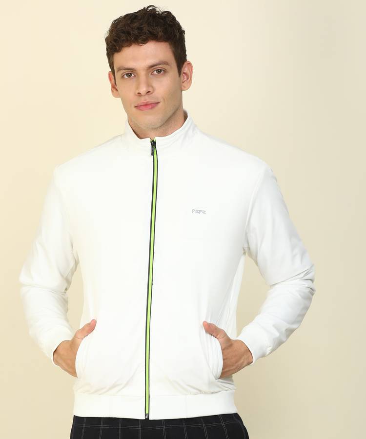 Full Sleeve Solid Men Casual Jacket