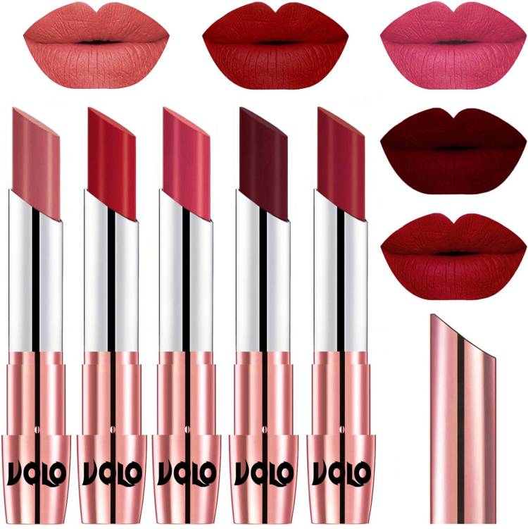 Volo 5 Pcs Long Stay lipsticks Set Creamy Matte Code-465 Price in India