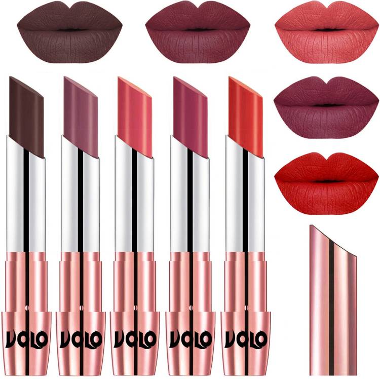 Volo 5 Pcs Long Stay lipsticks Set Creamy Matte Code-639 Price in India