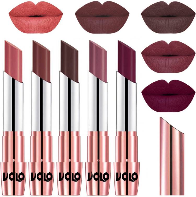 Volo 5 Pcs Long Stay lipsticks Set Creamy Matte Code-417 Price in India