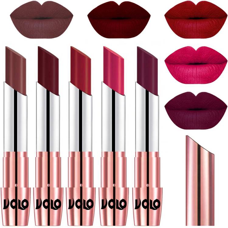 Volo 5 Pcs Long Stay lipsticks Set Creamy Matte Code-621 Price in India