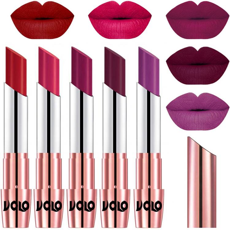 Volo 5 Pcs Long Stay lipsticks Set Creamy Matte Code-827 Price in India