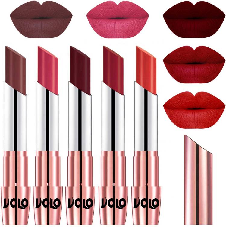Volo 5 Pcs Long Stay lipsticks Set Creamy Matte Code-619 Price in India