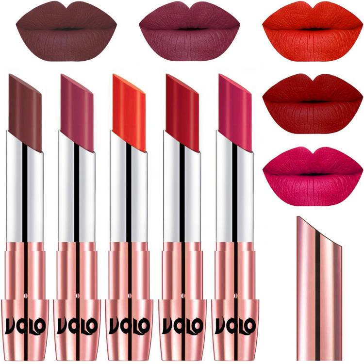 Volo 5 Pcs Long Stay lipsticks Set Creamy Matte Code-597 Price in India