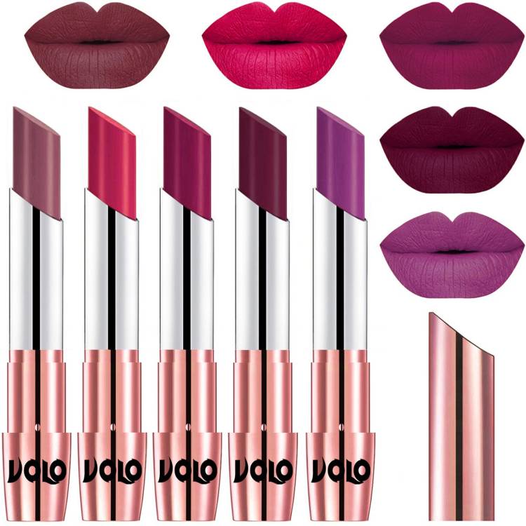 Volo 5 Pcs Long Stay lipsticks Set Creamy Matte Code-727 Price in India