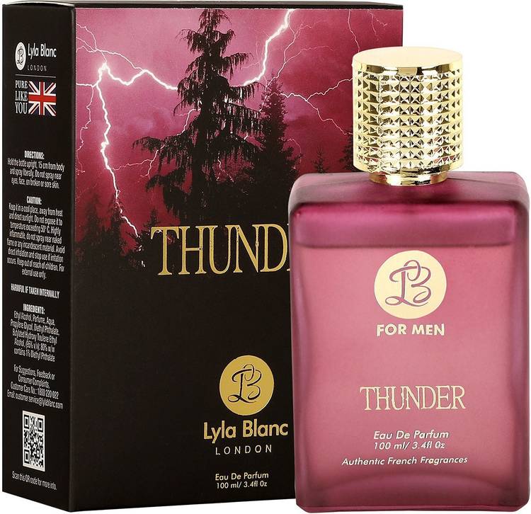 Lyla Blanc THUNDER Perfume Spray for Men- 100ml Eau de Parfum  -  100 ml