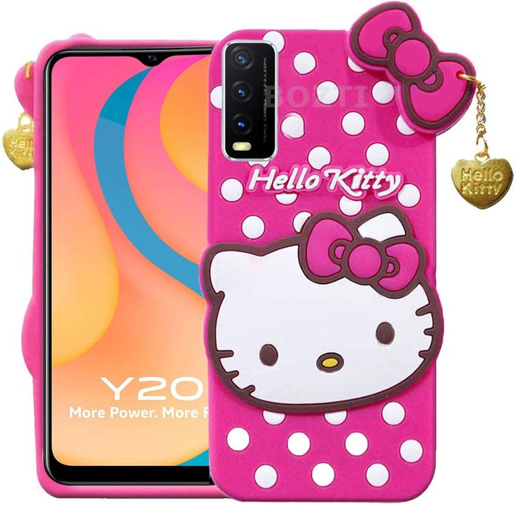 BOZTI Back Cover for Vivo Y20, Vivo Y20i, Cute Hello Kitty Case