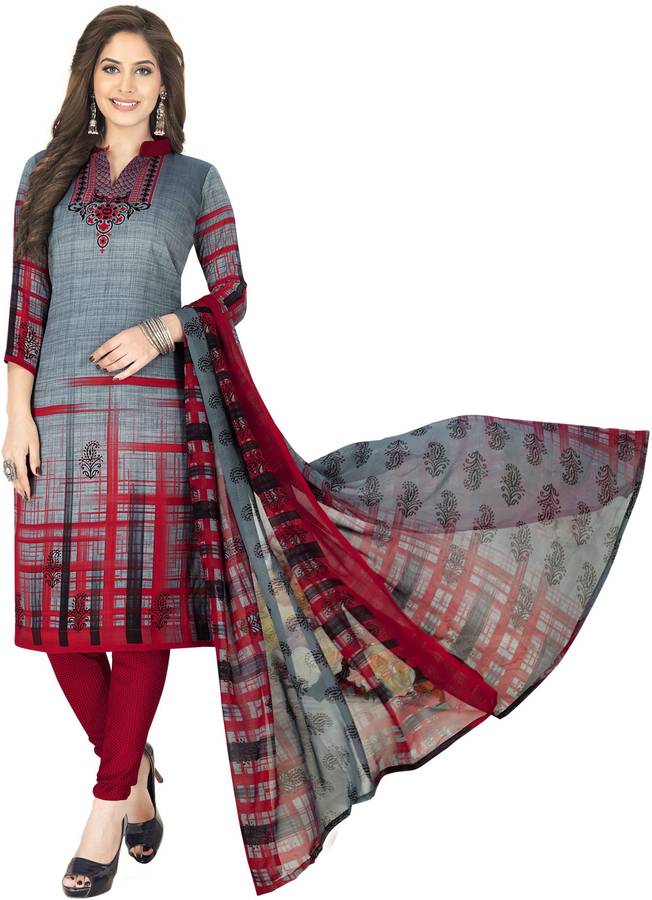 Crepe Geometric Print Salwar Suit Material