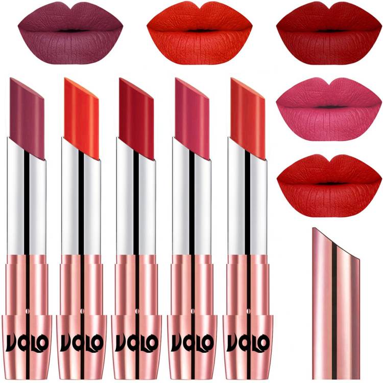 Volo 5 Pcs Long Stay lipsticks Set Creamy Matte Code-373 Price in India
