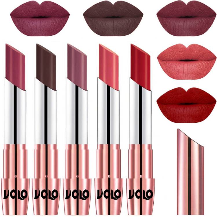 Volo 5 Pcs Long Stay lipsticks Set Creamy Matte Code-331 Price in India