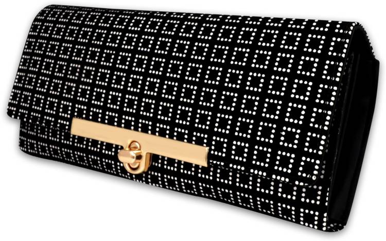 Casual, Party, Formal Black, White  Clutch Price in India