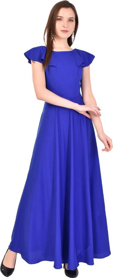 Women A-line Light Blue Dress Price in India