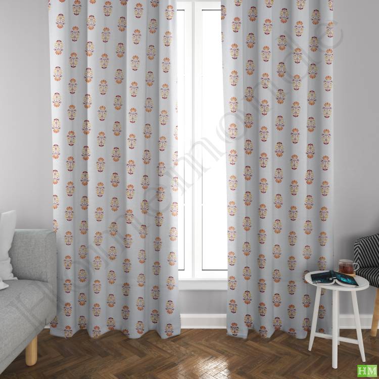 HOMEMONDE 152 cm (5 ft) Cotton Window Curtain (Pack Of 2)