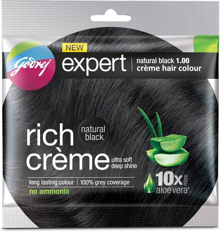 Godrej Expert Rich Crme Hair Colour (Single Use) Shade 1 , Natural Black