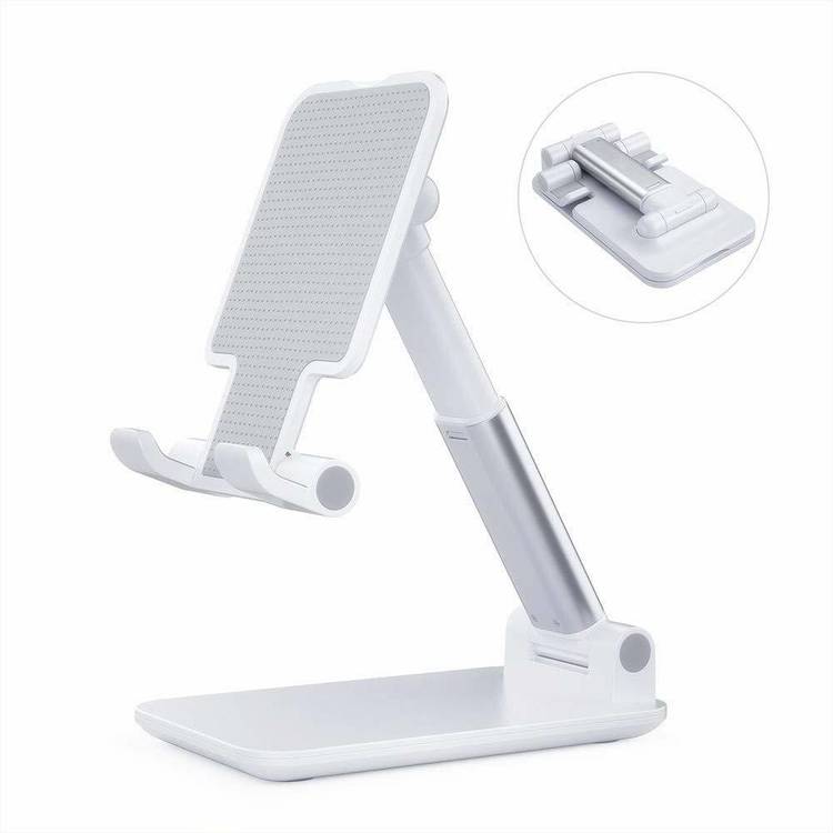 ROQ Adjustable Cell Phone Holder Foldable Tablet Stand Mobile Phone Mount for Desk Compatible with All Smartphones Mobile Holder