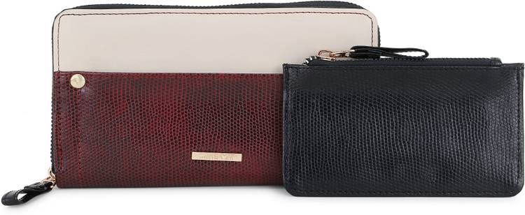 Casual Maroon, Black  Clutch