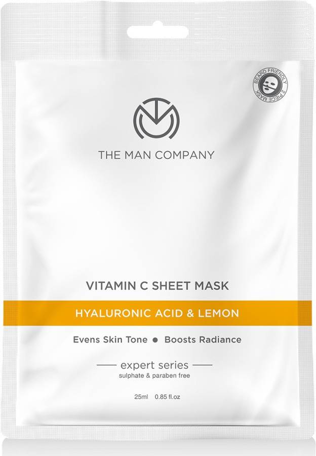 THE MAN COMPANY Vitamin C Sheet Mask -Hyaluronic Acid & Lemon Price in India