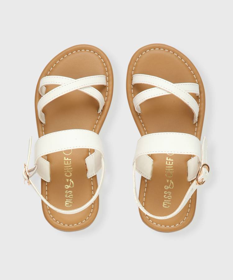 Buckle Strappy Sandals For Girls