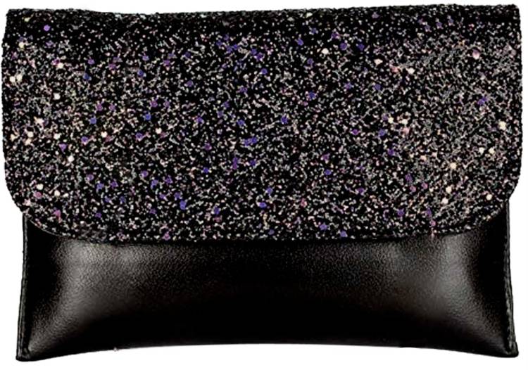 Party Black  Clutch  - Regular Size Price in India