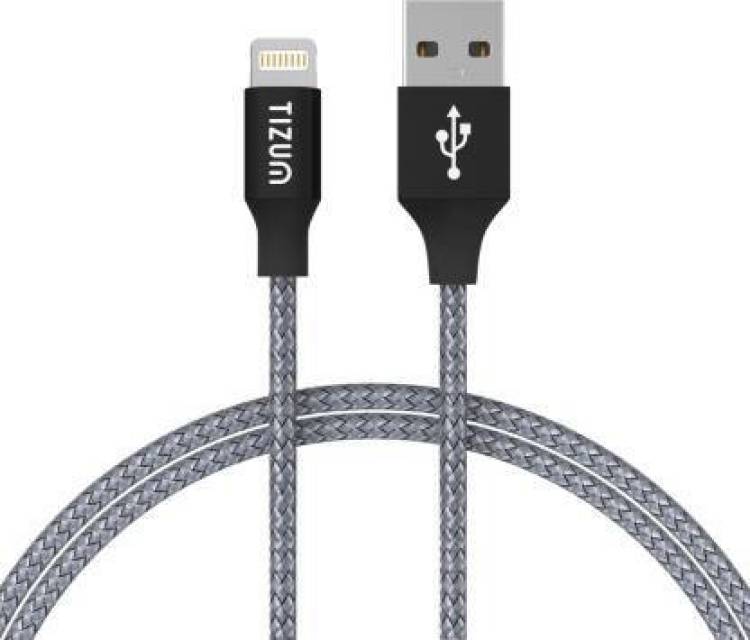 tizum 8 Pin Lightning Premium Kevlar-Nylon Fiber, Fast Charging & Data Sync 2 m Lightning Cable