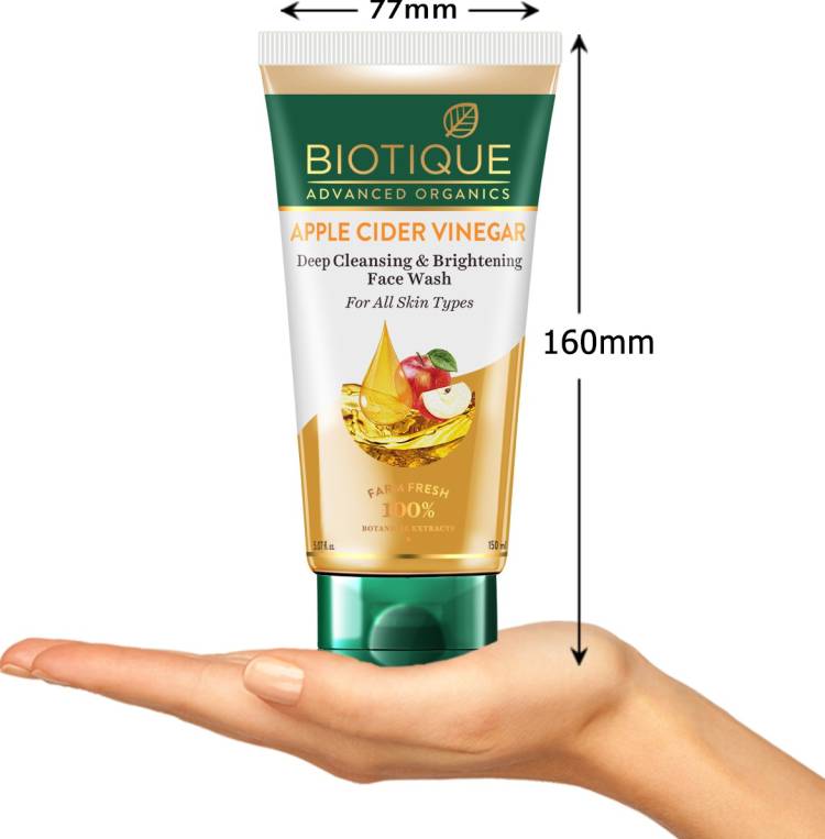 Biotique Advanced Organics Apple Cider Vinegar Deep Cleansing & Brightening  150ml Face Wash Price in India