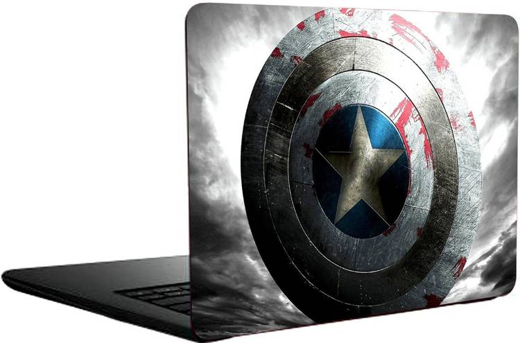 Just Rider Captain America Shield Exclusive High Quality Laptop Decal, laptop skin sticker vinyl Laptop Decal 15.6