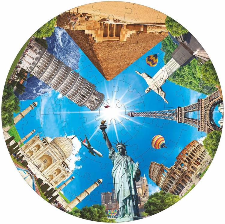 Webby Wooden Seven Wonders of The World Jigsaw Puzzle