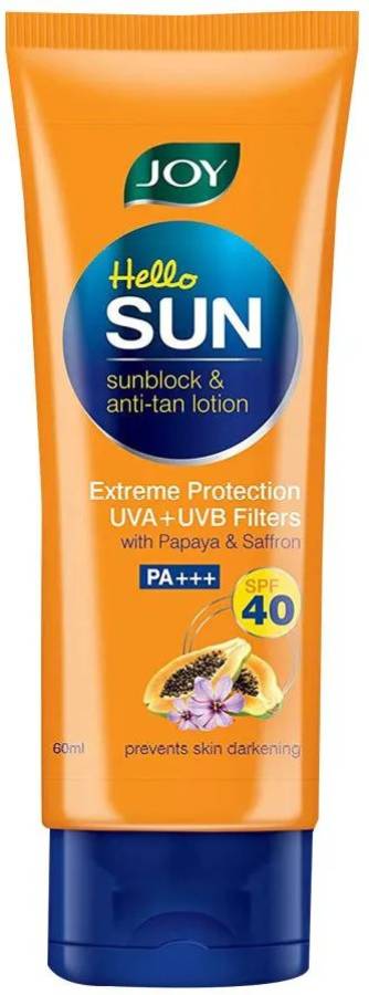 Joy Hello Sun Sunblock & Anti Tan Lotion - SPF 40 PA+++ Price in India