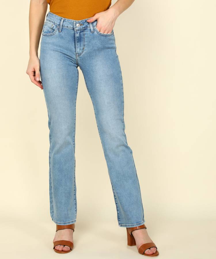 Boot-Leg Women Blue Jeans