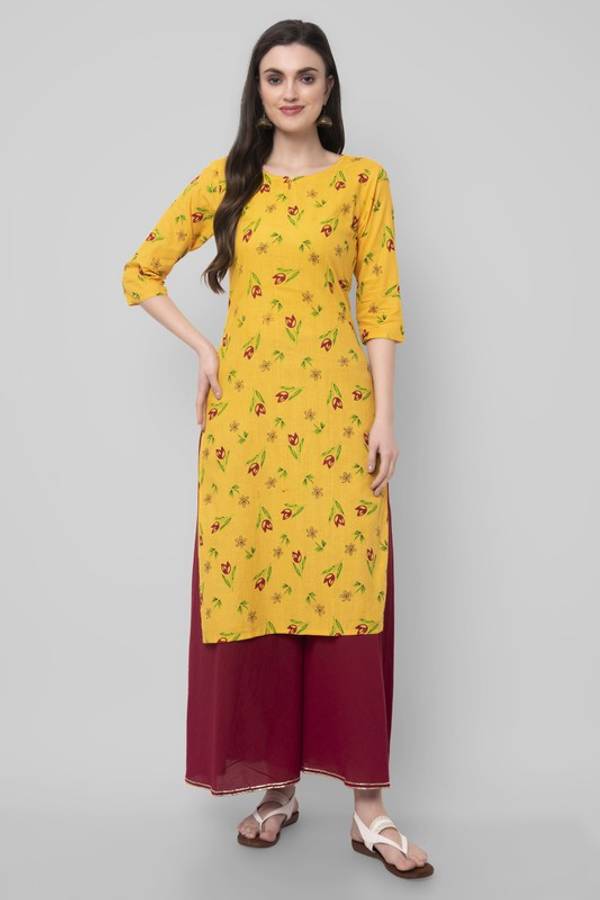 Women Printed Cambric Straight Kurta