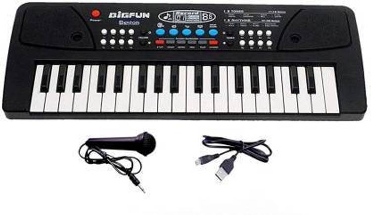 Mahi Zone 37 Keys Piano Keyboard Toy with Microphone, USB Power Cable & Sound Recording Function Analog Portable Keyboard