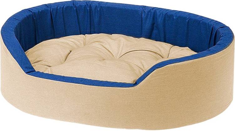 Dogerman Reversible Super Soft Velvet Foam Oval Cat Dog Pet Bed S Pet Bed