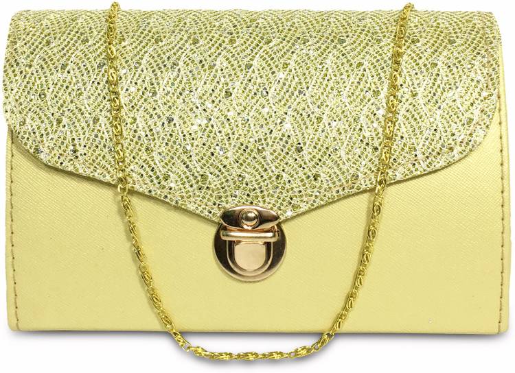 Casual, Party, Formal Yellow  Clutch Price in India