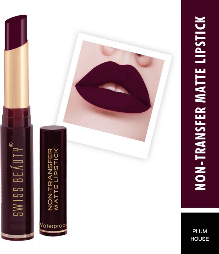 SWISS BEAUTY Non_Transfer Matte Lipstick (SB-209-06) Price in India
