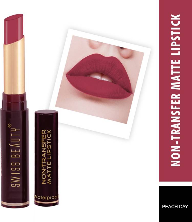 SWISS BEAUTY Non_Transfer Matte Lipstick (SB-209-08) Price in India