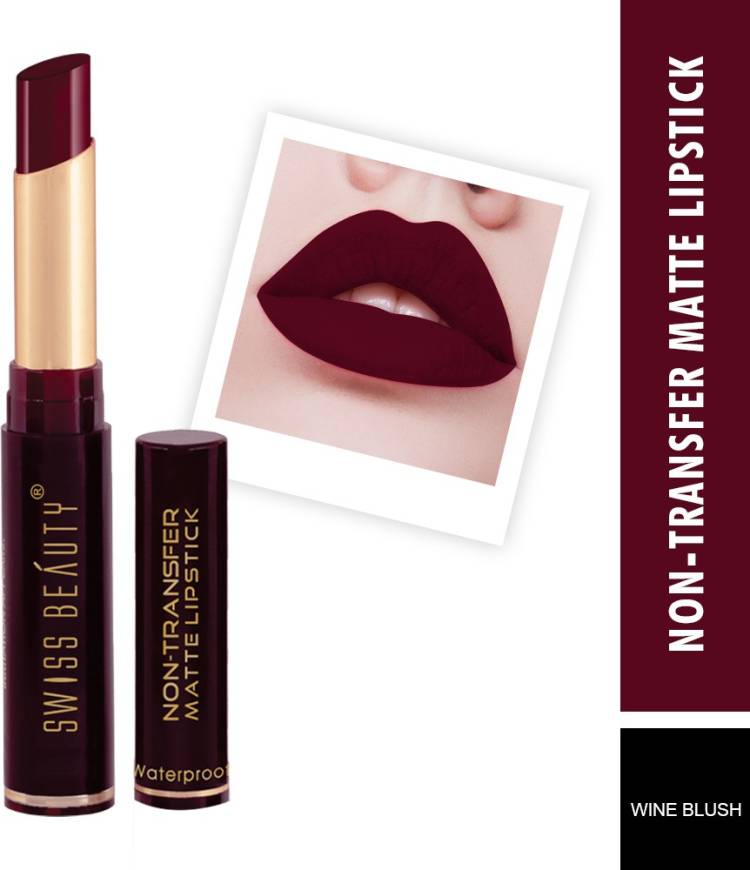 SWISS BEAUTY Non_Transfer Matte Lipstick (SB-209-10) Price in India