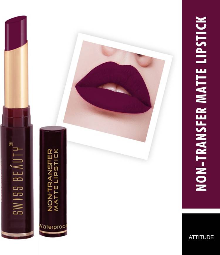 SWISS BEAUTY Non_Transfer Matte Lipstick (SB-209-12) Price in India