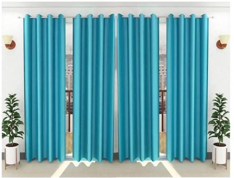 Achintya 214 cm (7 ft) Polyester Door Curtain (Pack Of 4)