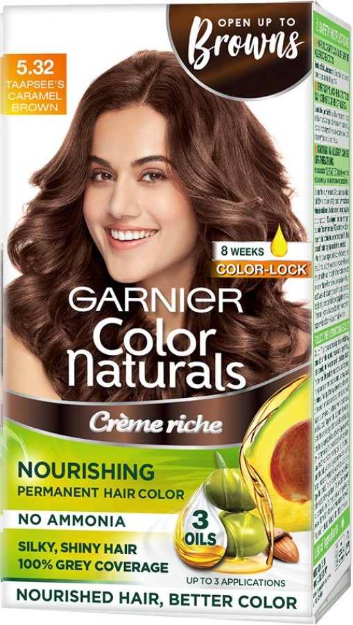 GARNIER Color Naturals Creme  Shade 5 Light Brown Ideal For Men  Women  Quantity 60 g 70 g Type Permanent Container Type Box