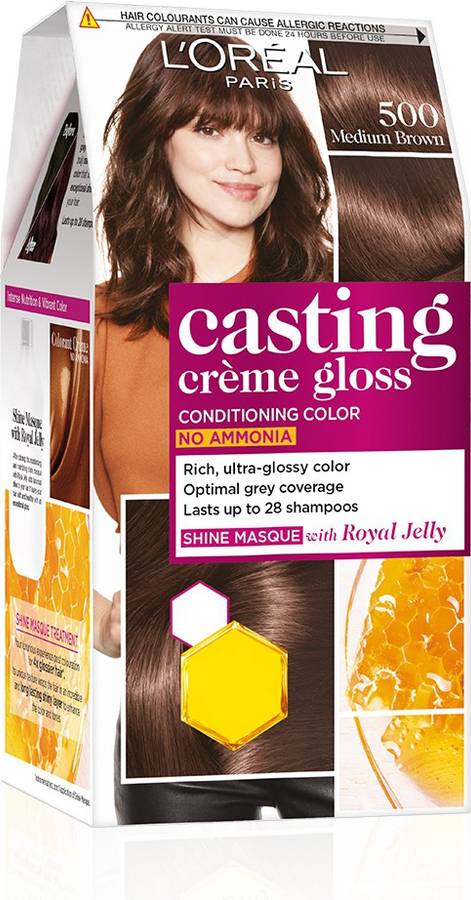 L'Oreal Paris Casting Creme Gloss Hair Color , Medium Brown 500