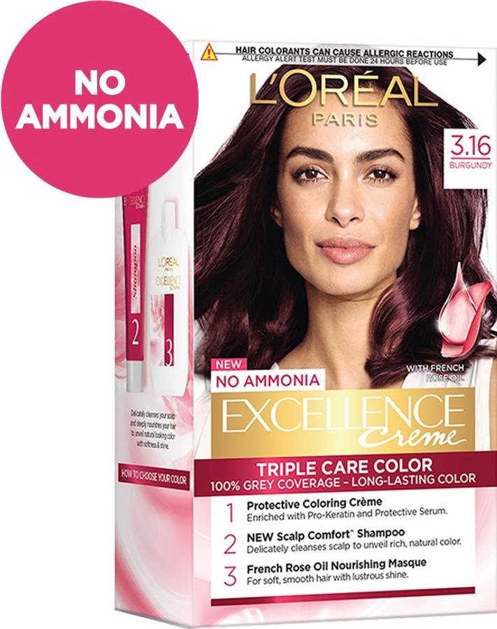 L'Oreal Paris Excellence Creme Hair Color , Burgundy 3.16