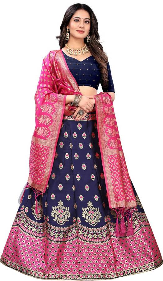 Self Design Semi Stitched Lehenga Choli Price in India