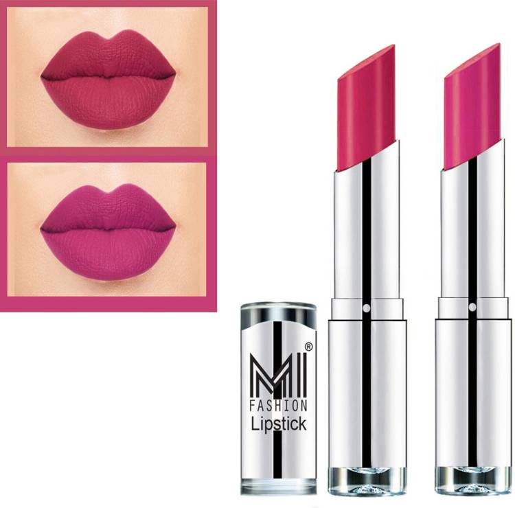 MI FASHION Cr�me Matte Lipsticks Set for Professionals Combo of 2 Code no 290 Price in India
