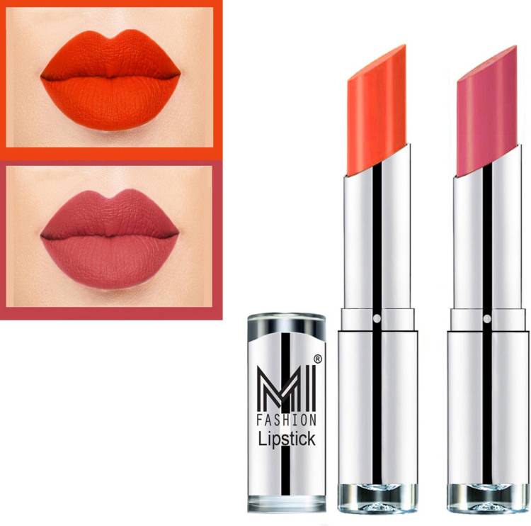 MI FASHION Cr�me Matte Lipsticks Set for Professionals Combo of 2 Code no 306 Price in India