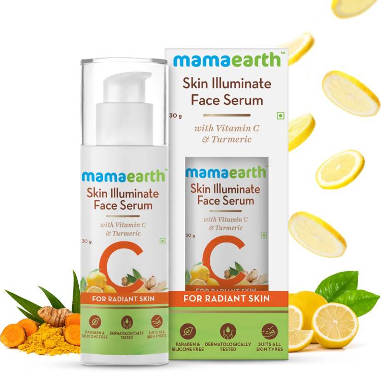 Mamaearth Skin Illuminate Vitamin C Serum For Radiant Skin with High Potency Vitamin C Turmeric