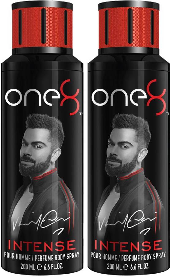 one8 by Virat Kohli Intense Deo Pack of 2 (200ml x 2) Perfume Body Spray  -  For Men