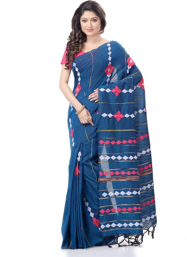 Striped Handloom Handloom Pure Cotton Saree Price in India